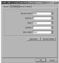 SWEEX CD005 - Port settings Serial - 1