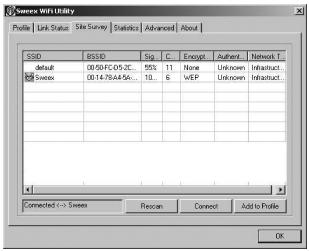 SWEEX LW053 - Connecting the computer to the wireless network under Windows 98SE - 2