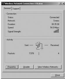 SWEEX LW053 - View the computer settings under Windows 2000 and XP - 1