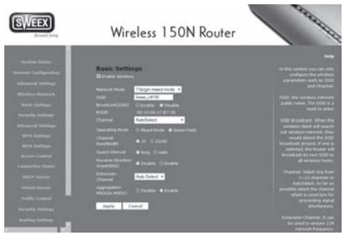 SWEEX LW150 - Configuration d'un réseau sans fil - 1