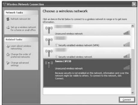 SWEEX LW150 - Se connecter à un réseau sans fil - 2