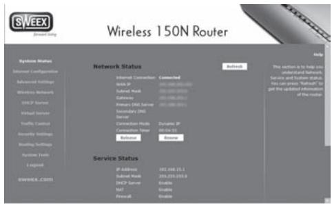 SWEEX LW150 - Vérifier si le routeur s'est correctement connecté à internet - 1