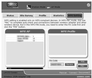 SWEEX LW153 - Connecting and securing with WPS - 2
