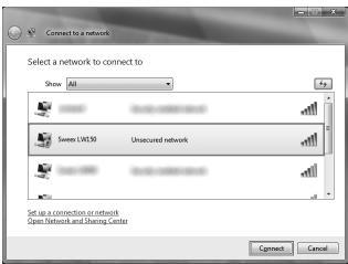 SWEEX LW153 - Windows Vista: - 2