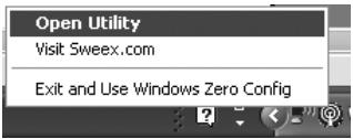 SWEEX LW153 - Windows XP with SweeX Utility: - 1