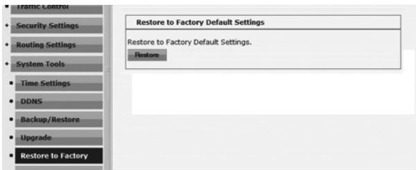 SWEEX LW310 - Resetting the router to the factory settings - 1