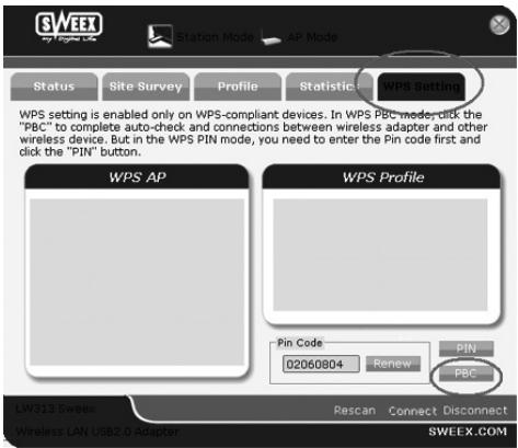 SWEEX LW310 - WPS (WiFi Protected Setup) - 3