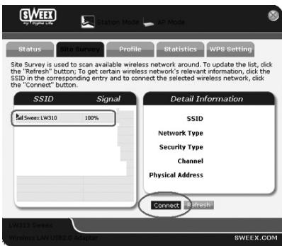 SWEEX LW310 - WPA and WPA2 security - 3