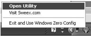 SWEEX LW313 - Windows XP with SweeX Utility: - 1