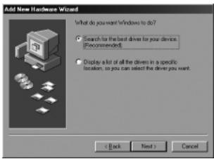 SWEEX MO128 - Windows 98SE installation - 2