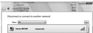 SWEEX MO300 - Connecting the computer to the wireless network - 1