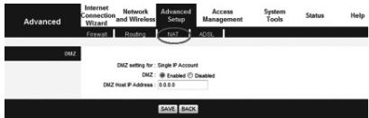 SWEEX MO300 - Thereafter click "Virtual Server" - 3