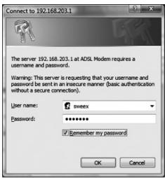 SWEEX MO300 - Modem access (Login) - 2