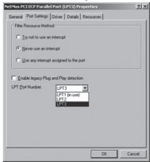 SWEEX PU011 - Port settings Parallel - 1