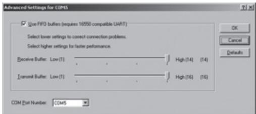 SWEEX PU012 - Port settings Serial - 2