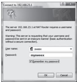 SWEEX RO003 - Accessing the router (Login) - 2