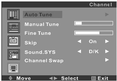SWEEX TV019 - CHANNEL SETTING (FOR TV SIGNAL SOURCE ONLY) - 1