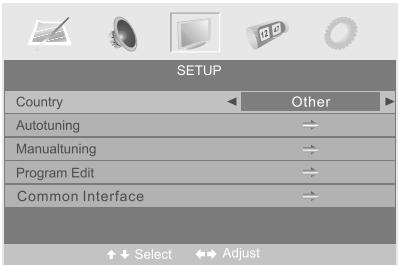SWEEX TV023 - Channel Search options - 1