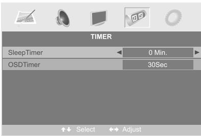 SWEEX TV023 - Timer menu options - 1