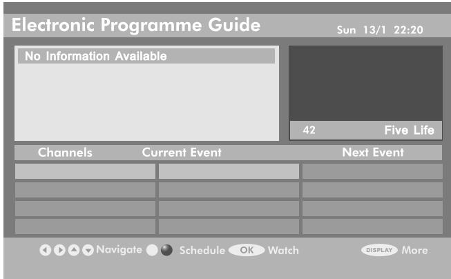 SWEEX TV023 - EPG Menu - 1