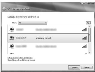 SWEEX LW154 - Windows Vista: - 2