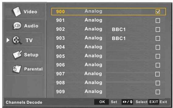 SWEEX TV126 - TV MENU - 9