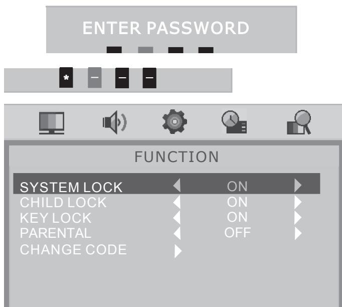 SWEEX TV134 - FUNCTION menu - 2