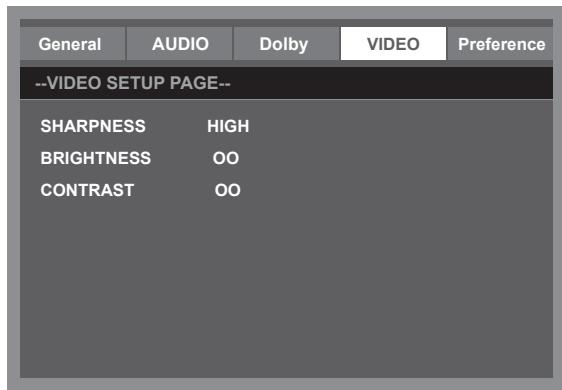 SWEEX TV134 - Video setup menu - 1