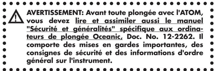 OCEANIC ATOM - Commande des affichages - 2