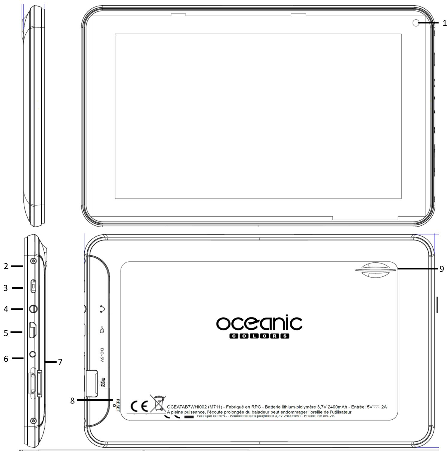 OCEANIC OCEATAB7 - Vue d'ensemble - 1