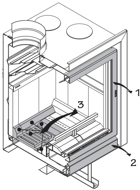 BODART & GONAY BODART & GONAY OPTIFIRE - Placement du ventilateur par l'intérieur: - 1