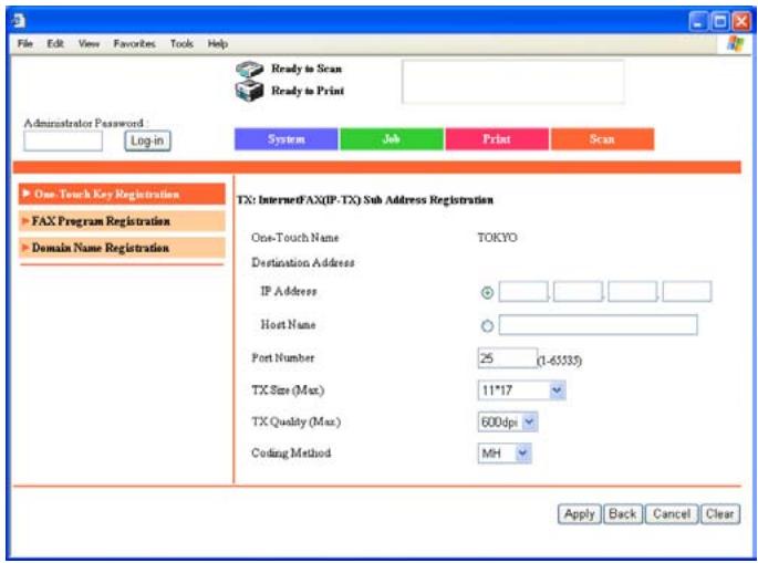 KONICA BIZHUB 222 - To regist a secondary recipient - 4