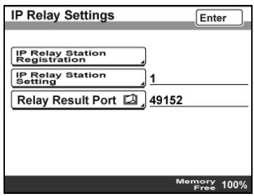 KONICA BIZHUB 222 - Selecting an IP relay station - 2
