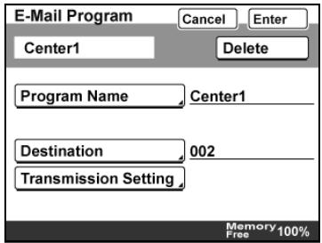 KONICA BIZHUB 222 - Changing/deleting a mail program - 2