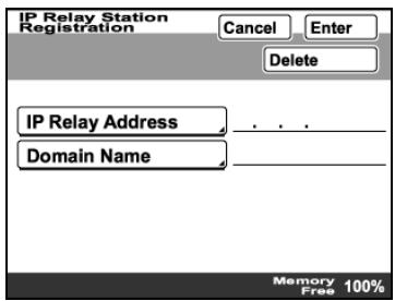 KONICA BIZHUB 222 - To register an IP relay station - 4