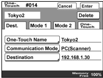 KONICA BIZHUB 222 - To program a one-touch dial button - 11