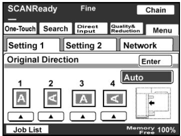 KONICA BIZHUB 222 - Select the orientation of the document, and then touch [Enter]. - 1