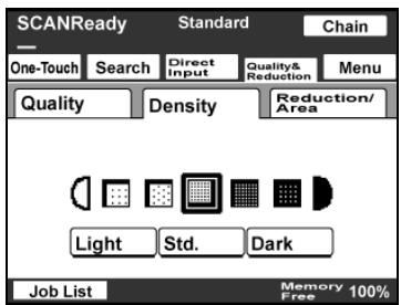 KONICA BIZHUB 222 - To select a Density setting - 2
