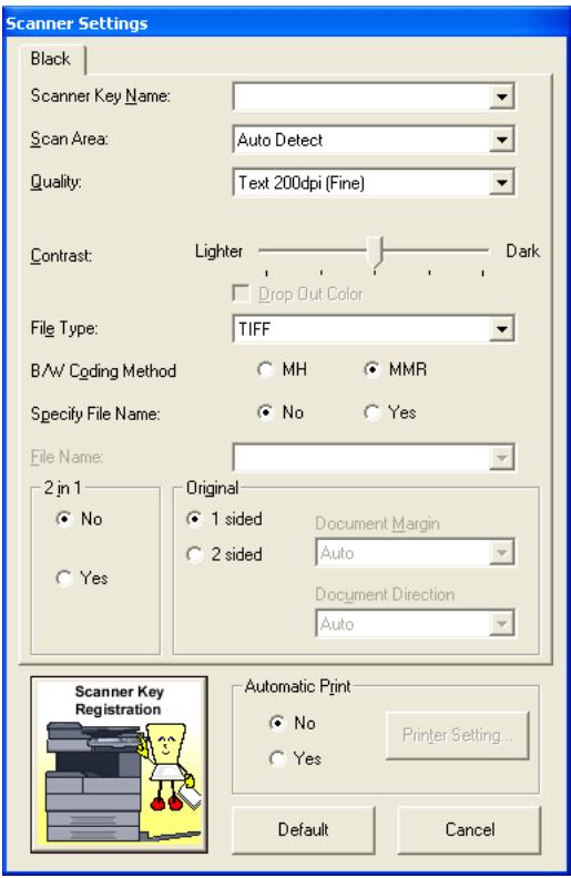 KONICA BIZHUB 222 - Registering a scan button - 2