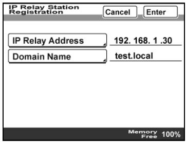 KONICA BIZHUB 222 - To register an IP relay station - 9