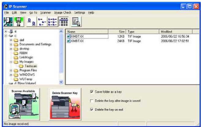 KONICA BIZHUB 222 - Specifying automatic printing with IP Scanner - 1