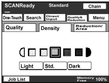 KONICA BIZHUB 222 - To select a Density setting - 2