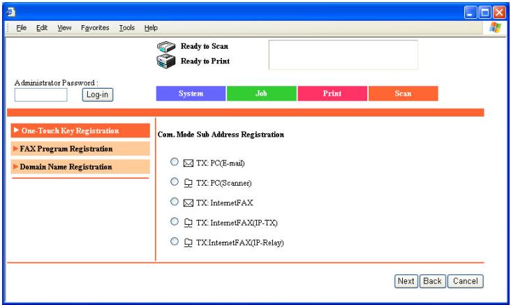 KONICA BIZHUB 222 - To regist a secondary recipient - 3