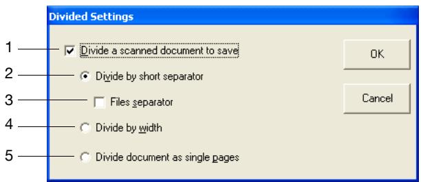 KONICA BIZHUB 222 - Divided Settings dialog box - 1