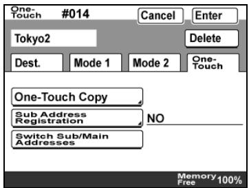 KONICA BIZHUB 222 - Copying a one-touch dial button - 1