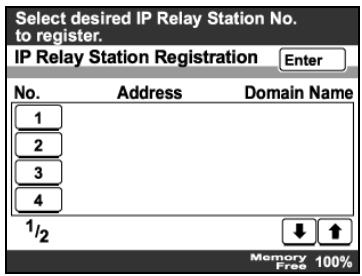 KONICA BIZHUB 362 - To register an IP relay station - 3