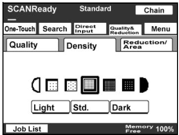 KONICA BIZHUB 362 - To select a Density setting - 2