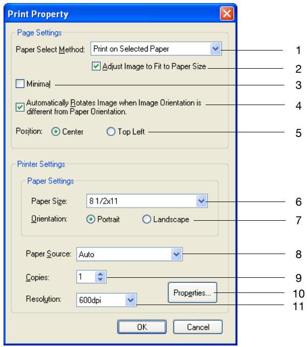 KONICA BIZHUB 362 - Print Property dialog box - 1