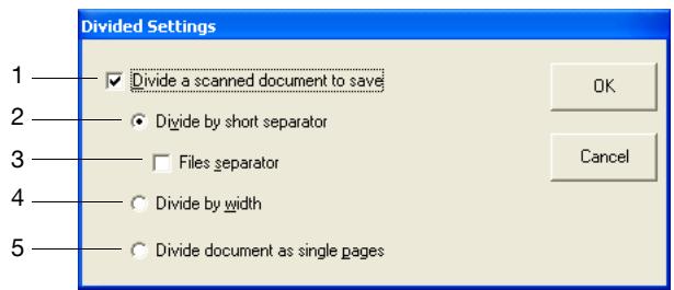 KONICA BIZHUB 362 - Divided Settings dialog box - 1