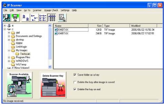 KONICA BIZHUB 362 - Specifying automatic printing with IP Scanner - 1